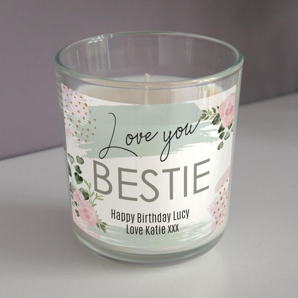 Personalised Abstract Rose Scented Jar Candle Extra Image 2
